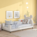 White Twin Size Upholstery Daybed with Headboard O132