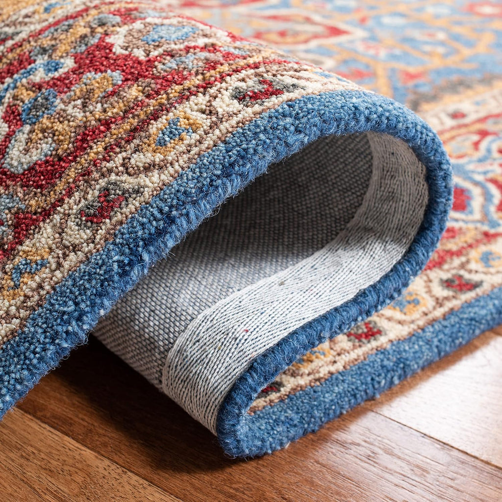 8' x 10' Red Blue Handmade Traditional Oriental Wool Area Rug Q70830
