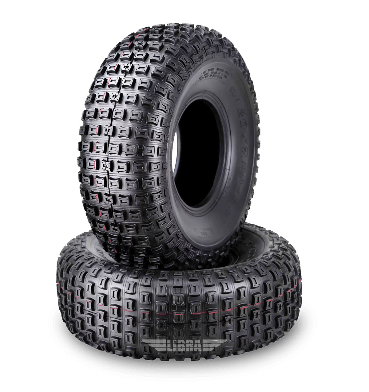 Set of 2 UTV ATV Tires 20x7-8 4PR Z7009