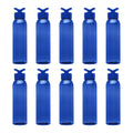Blue 22 Oz. Tritan Plastic Water Bottles Set of 10 K3464
