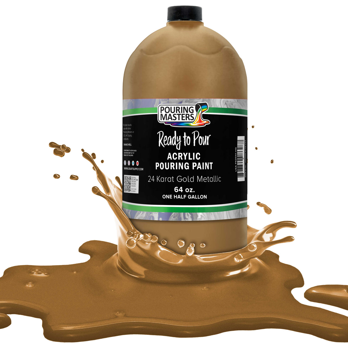 24 Karat Gold Metallic Acrylic Pouring Paint 64-Ounce V286