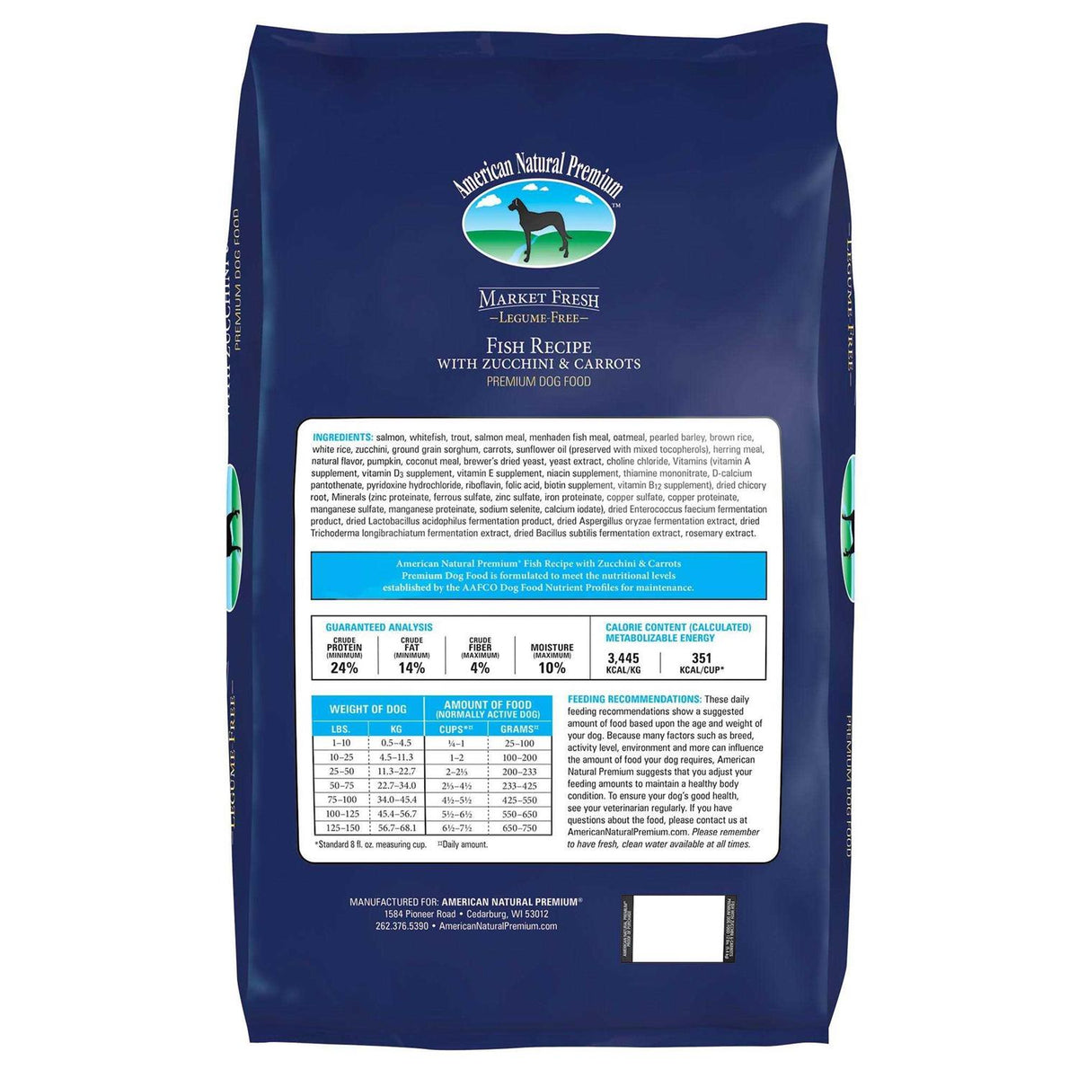 Market Fresh Fish Recipe with Zucchini & Carrots Dry Dog Food P31193