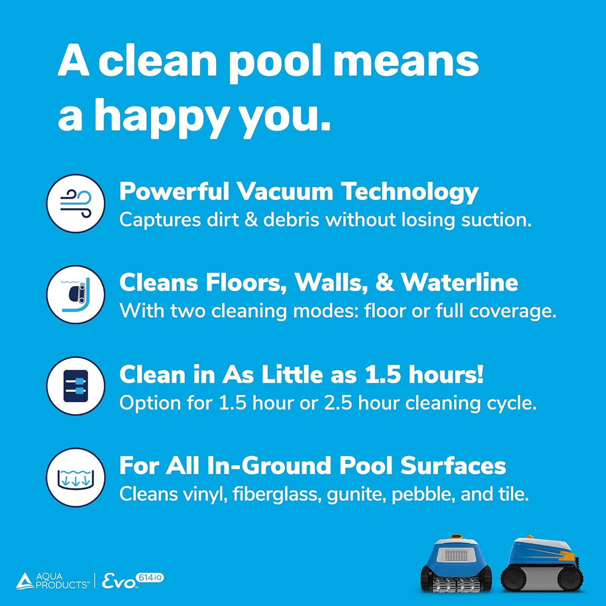 Robotic Pool Cleaner with 60ft Swivel Cable H44513