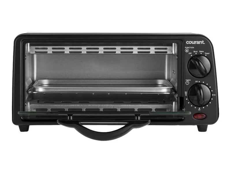 2 Slice Compact Toaster Oven with Bake Tray and Toast Rack, Black N84946