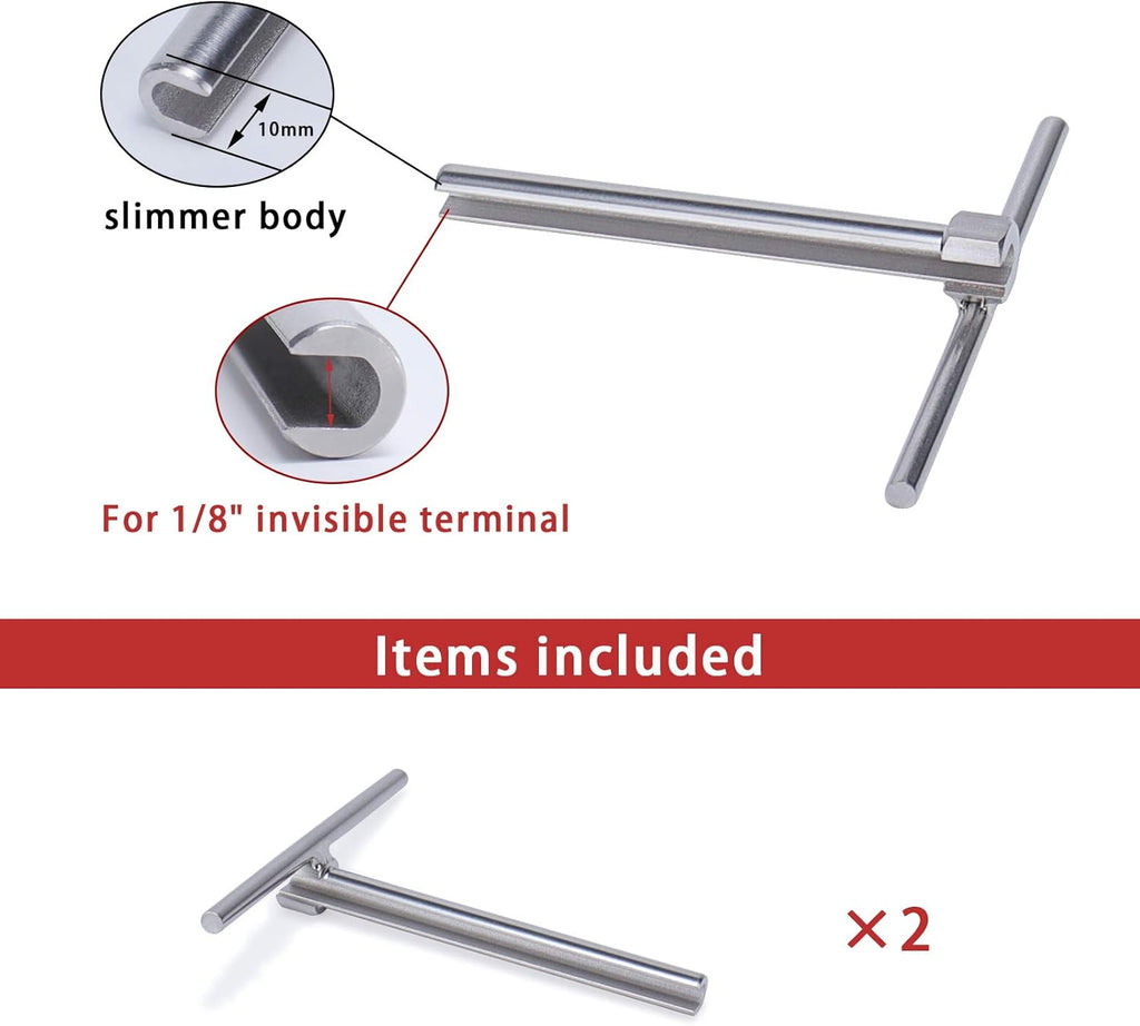 2Pcs Socket Wrench for Invisible Cable Railing Kit M372