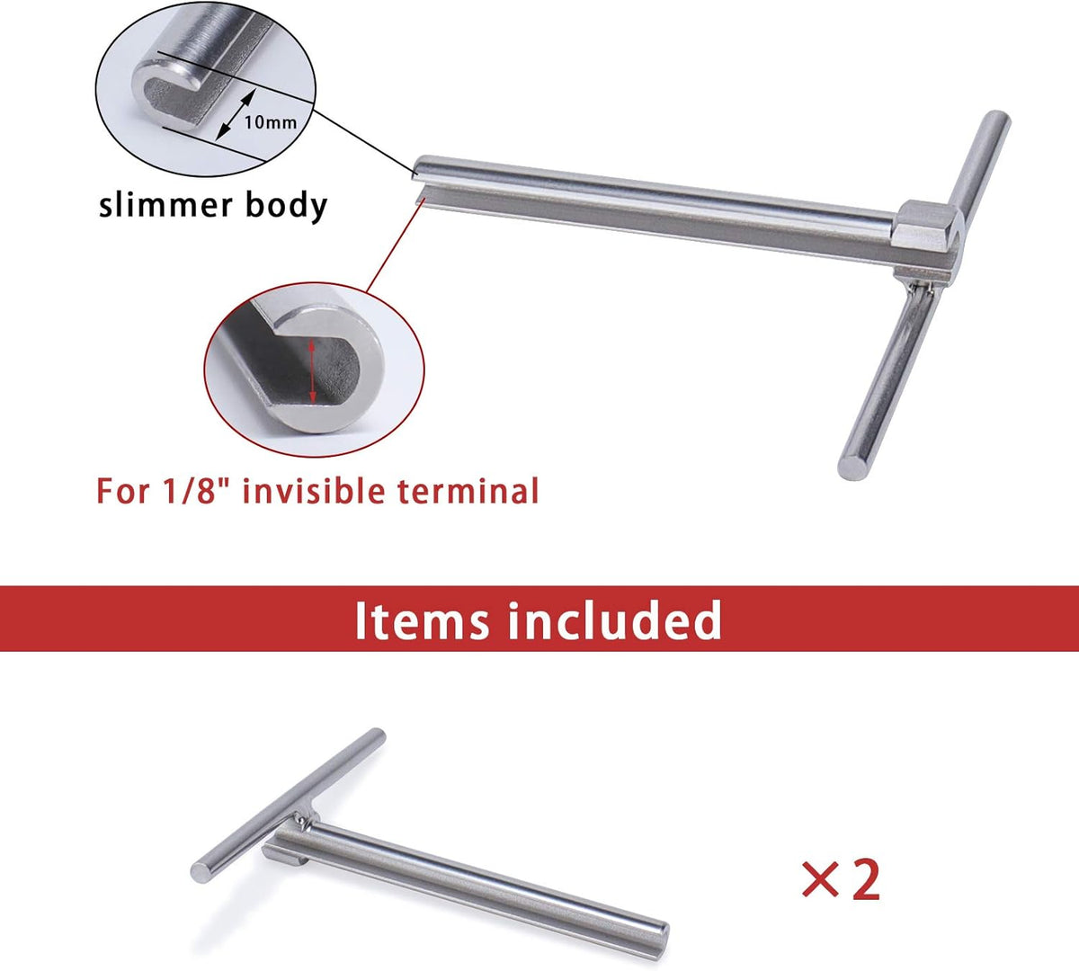 2Pcs Socket Wrench for Invisible Cable Railing Kit M372