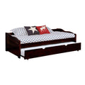 Brown Twin Wooden Daybed with Trundle Y61265