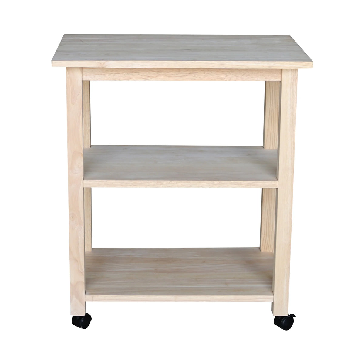Unfinished Wood Microwave Kitchen Cart K302858