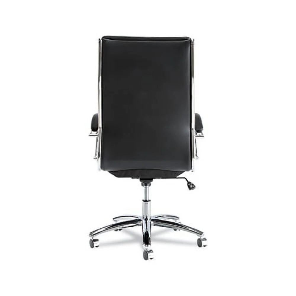 Black High-Back Chair with Chrome Base T393