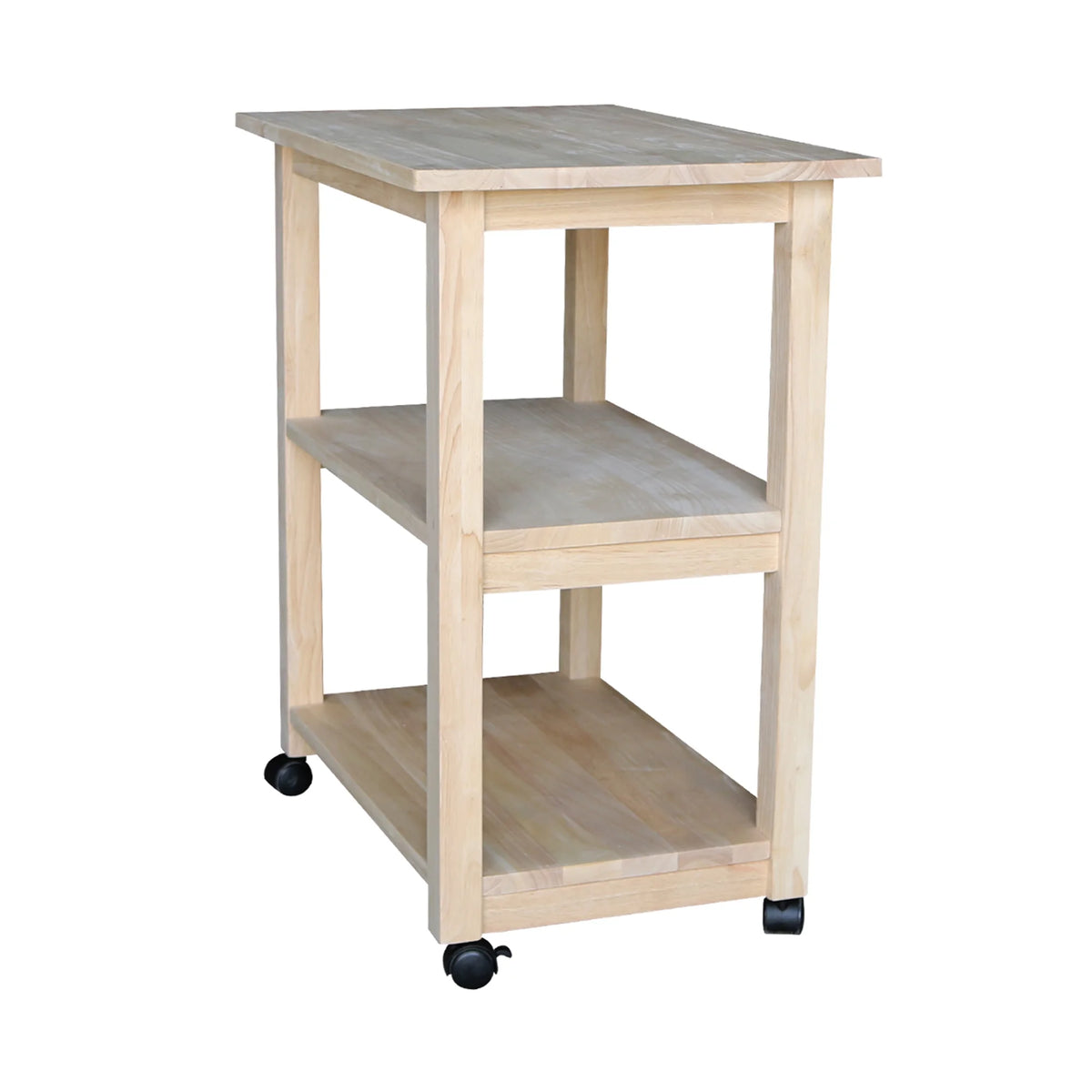 Unfinished Wood Microwave Kitchen Cart K302858