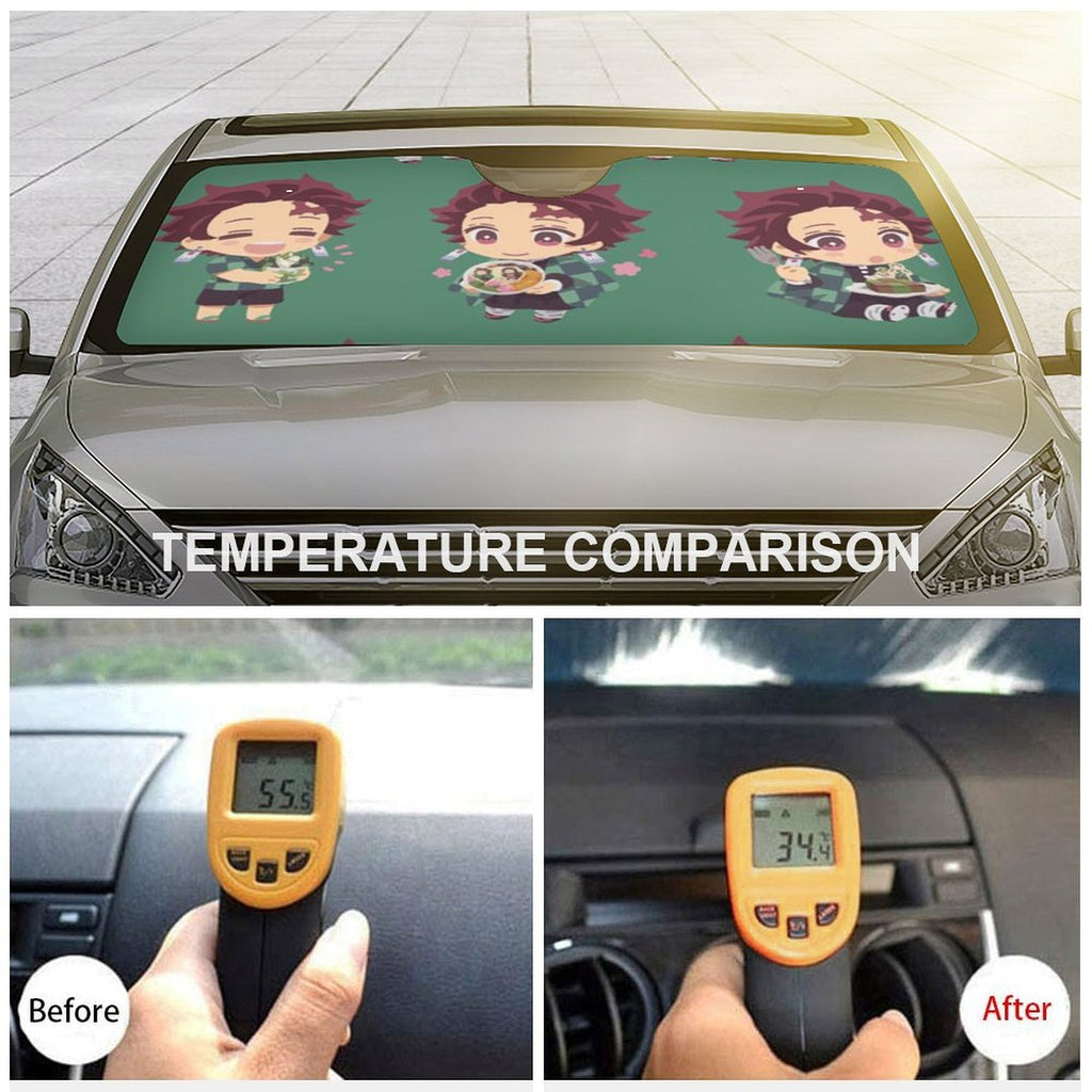 Foldable Reflective Car Windshield Sun Visor Cover Q645