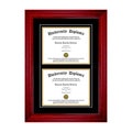 Double Diploma Frame with Double Matting Cherry 2x22 Frame G409