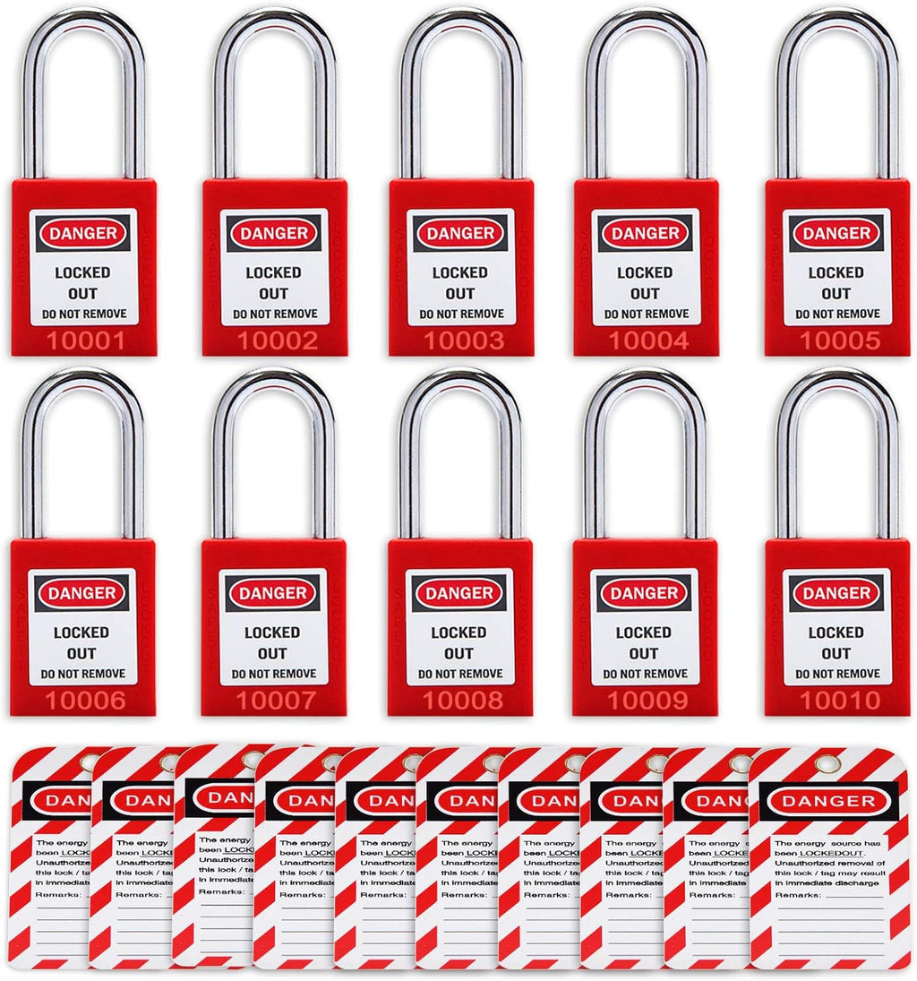Lockout Tagout Locks Loto Tags Safety Padlocks Lockout Station Kit (20, Blue) Pack of 2 D2496