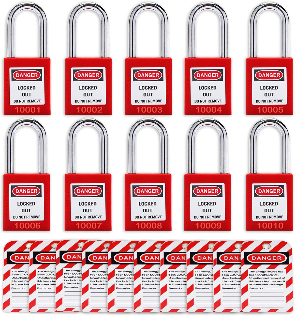 Lockout Tagout Locks Loto Tags Safety Padlocks Lockout Station Kit (20, Blue) Pack of 2 D2496