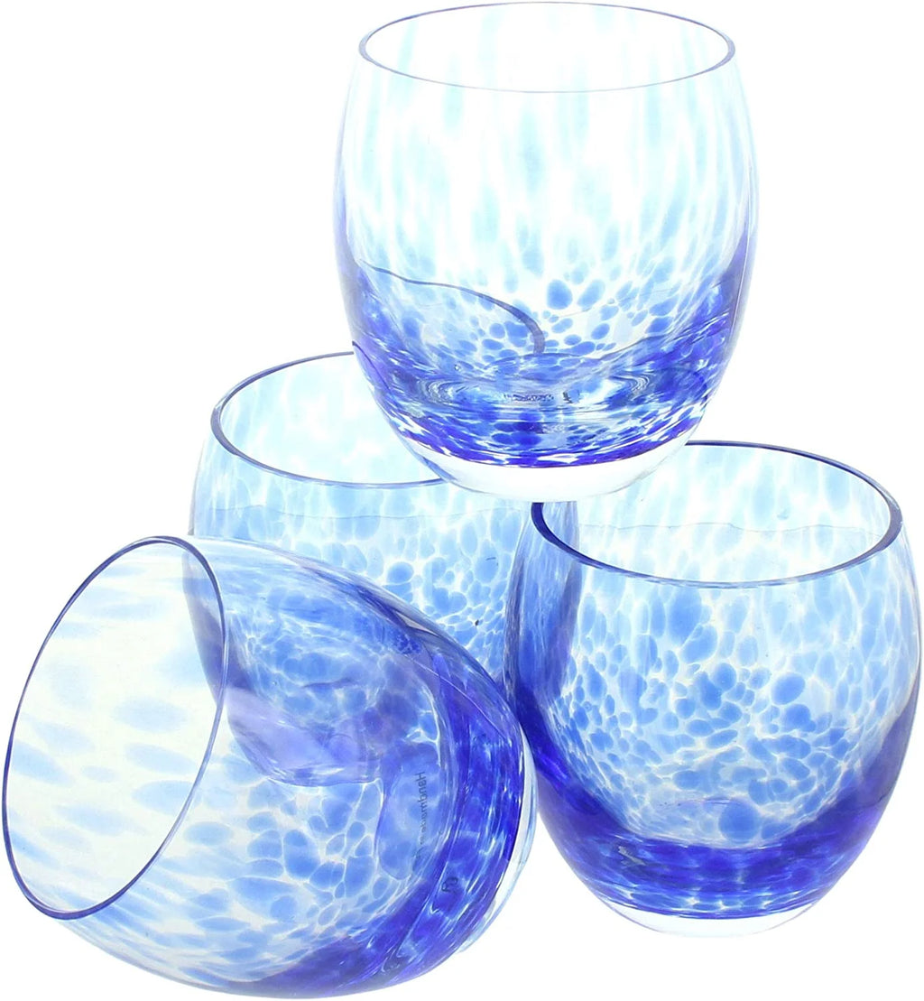 Cobalt Confetti Juice Glass Set G586138