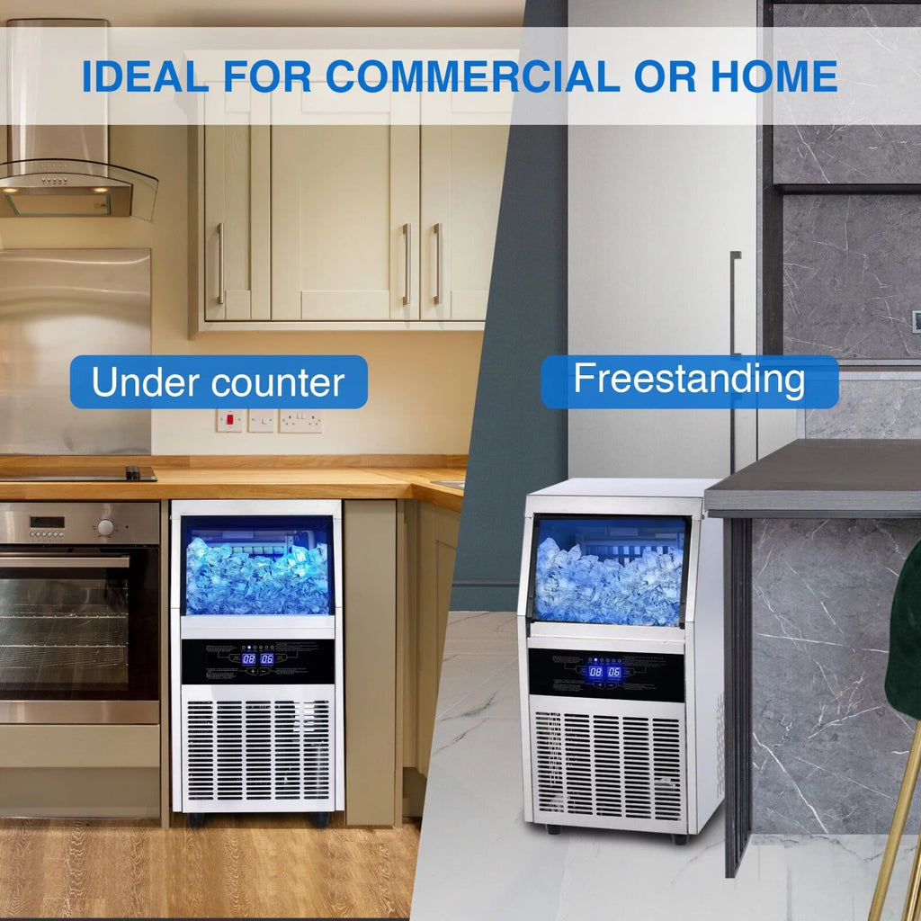 Commercial Ice Maker 90lb Stainless Steel Cube Machine C6661