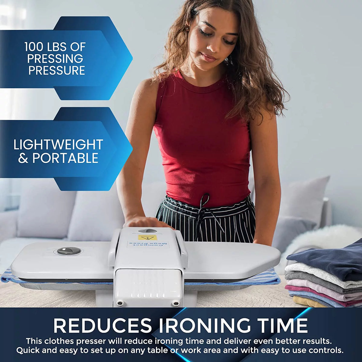 Compact Ironing Steam Press Machine with Stand M2697