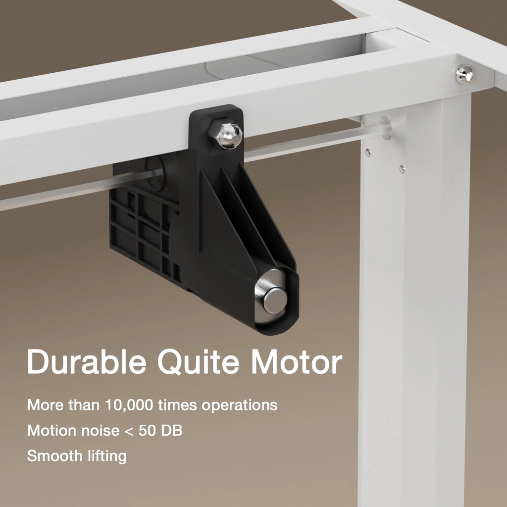 Electric Height Adjustable 43 inch Standing Desk White V8991
