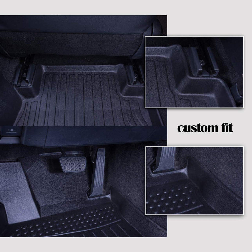 Heavy Duty Trunk Floor Mats for Hyundai Palisade 7 Seats 8 Seats Black L7019