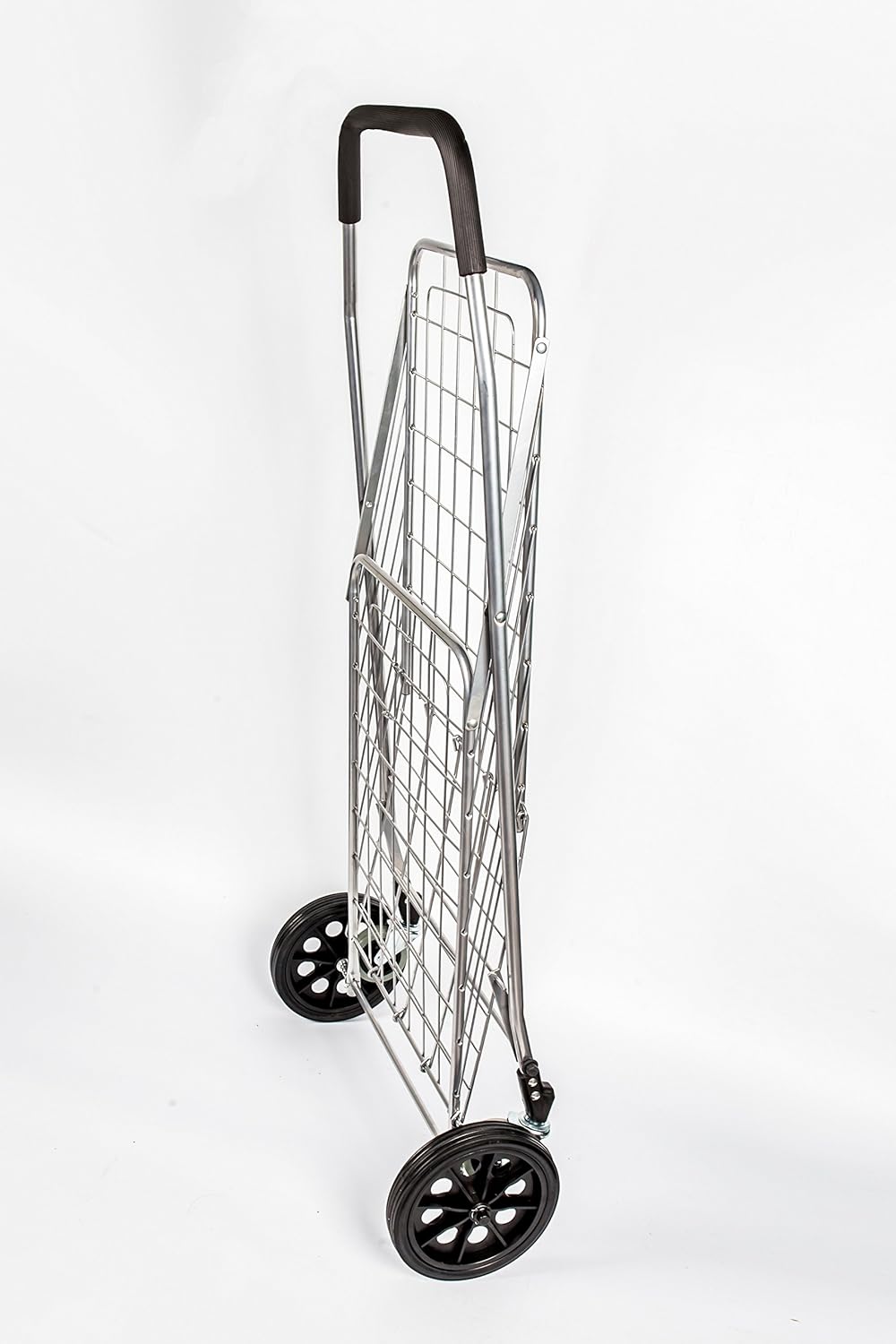 Silver Grocery Laundry Utility Shopping Cart with Swivel Wheels H248