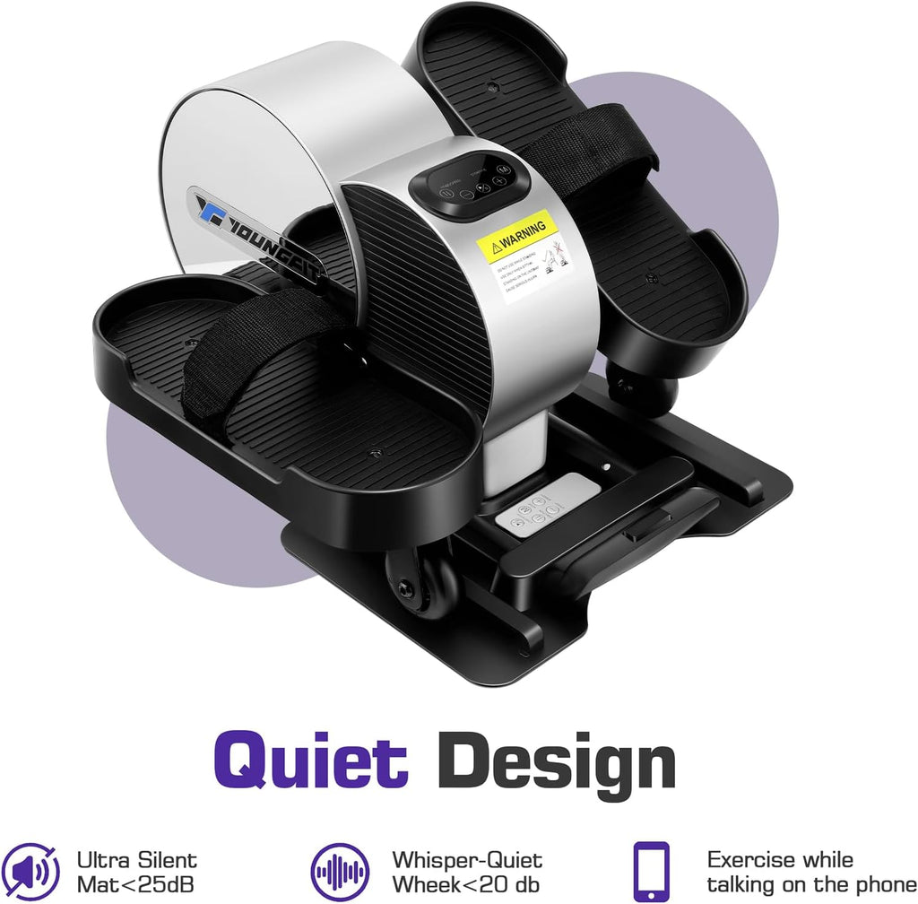 Portable Electric Seated Pedal Ellipse Machine with Remote and App Control, LCD Display C49435