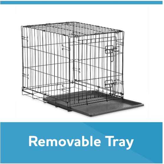 Single-Door Folding Dog Crate with Divider E8631