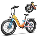 Electric Bike 750W Foldable Ebike with 48V 14.4AH Removable Battery 24" x 4.0" Fat Tire Step-Thru Electric Bicycle T454
