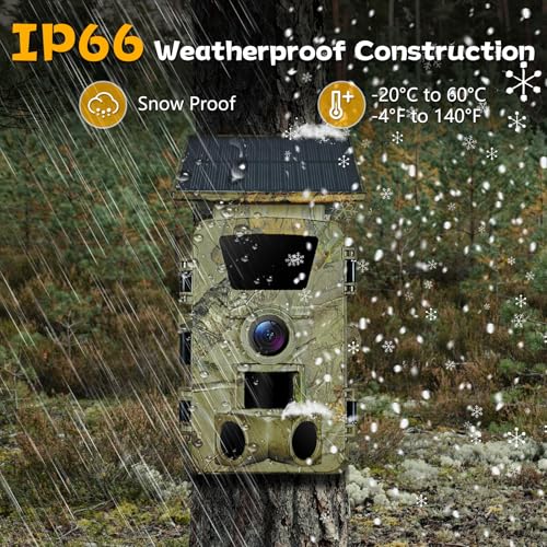 5K WiFi Solar Trail Camera with 64GB SD Card S125413