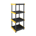 4-Tier Heavy Duty Plastic Storage Shelving Unit, 100lbs/shelf, 2 Pack M573