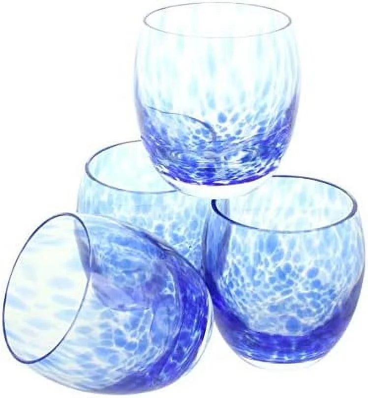 Cobalt Confetti Juice Glass Set G586138
