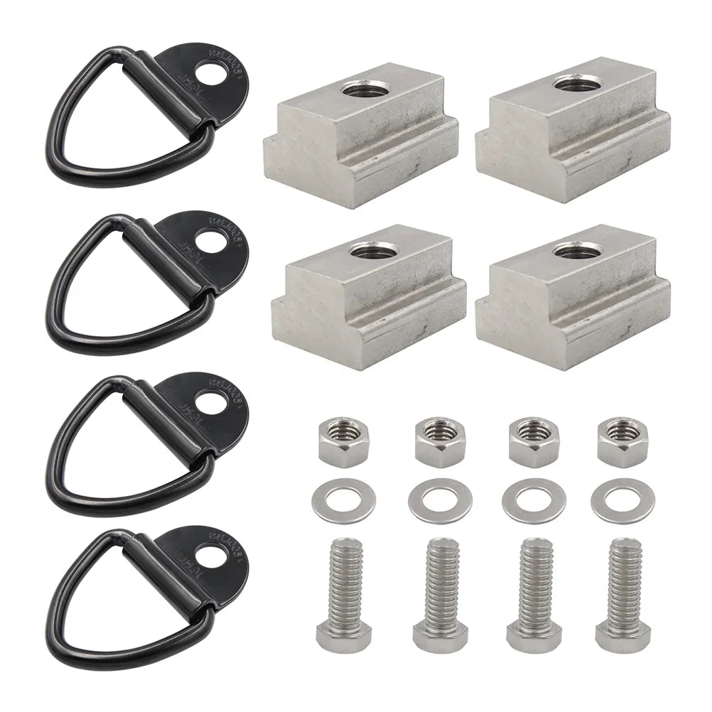 Tie Down Rings Trailer T Slot Ring Anchors Cargo Bed Bolt Truck Anchor Trailers Hook Nuts Cap Socket Deck I141735