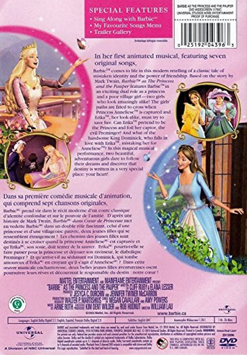 Barbie As The Princess & The Pauper DVD Q950417