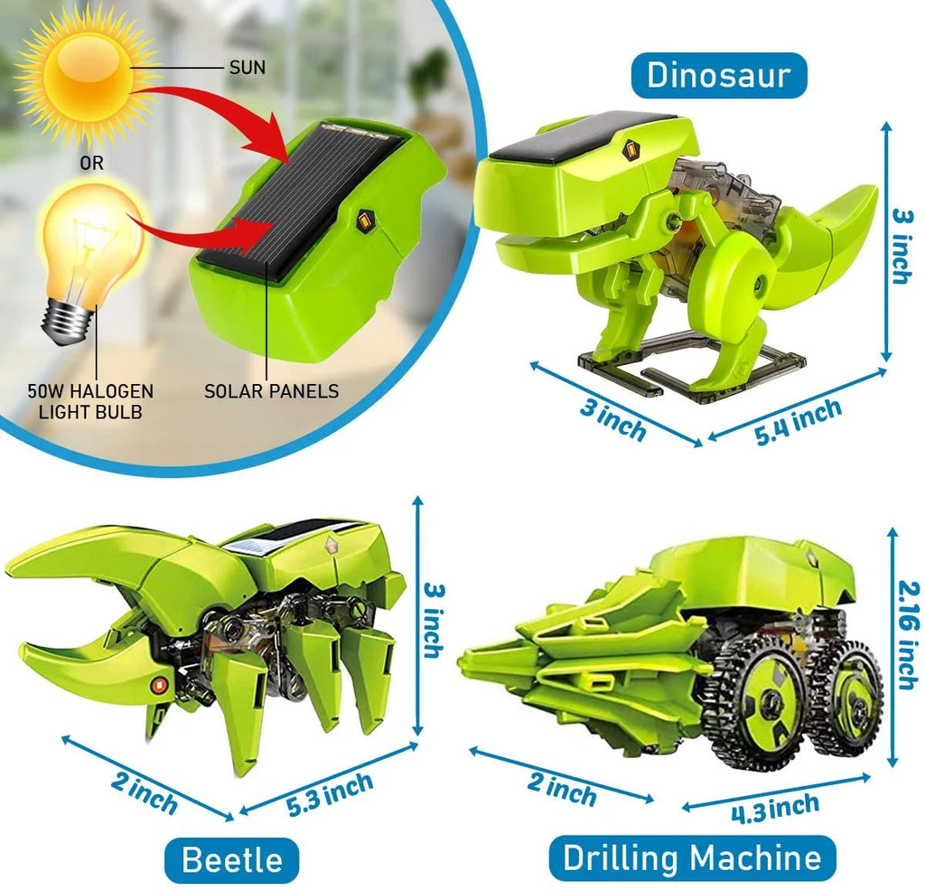 Solar Robot Kit 3-in-1 STEM Projects Robot Kit, Education Science Experiment Kit for Kids Aged 8-12 and Older U765