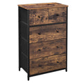 Brown and Black 5 Fabric Drawer Dresser Y74177