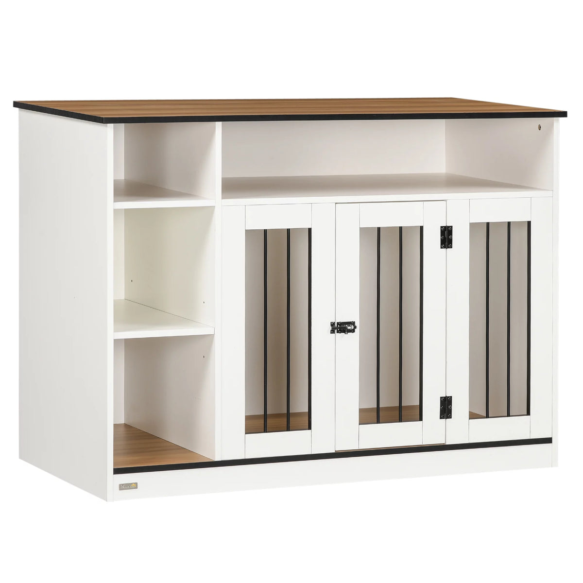 White Dog Crate Furniture with Storage J852