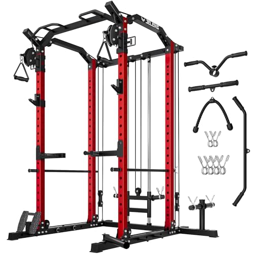 Multi-Function Power Rack with Cable Crossover System H9010