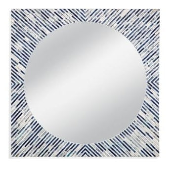 Bone Sunburst Wall Mirror H202