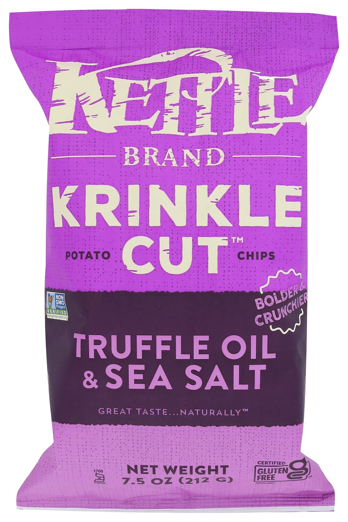 Kettle Cooked Potato Chips Truffle Oil and Sea Salt 7.5 Ounce Pack Of 12 D537
