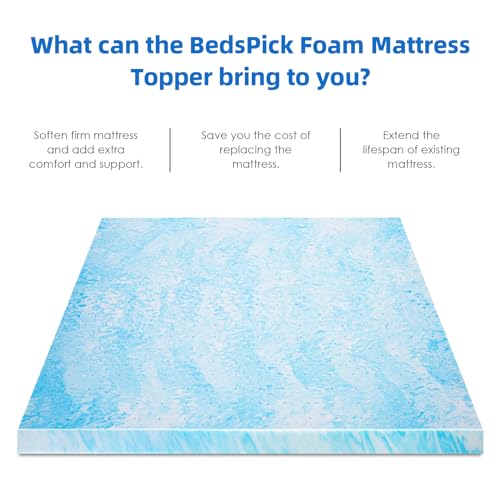 3 Inch Gel Infused Memory Foam Mattress Topper Twin Size S200