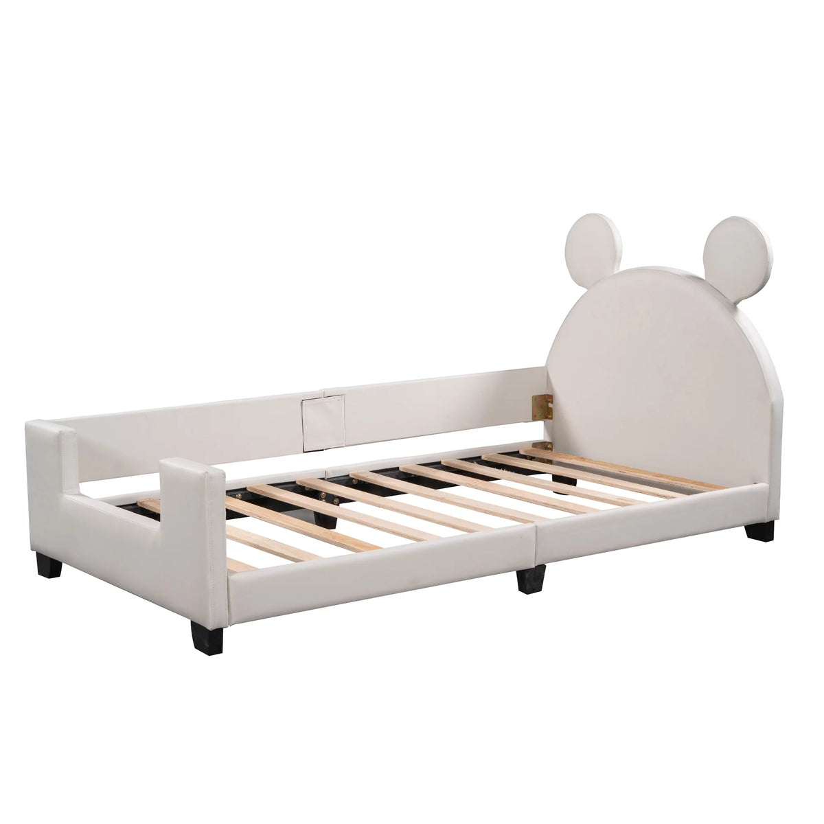 White Twin Size Upholstery Daybed with Headboard O132