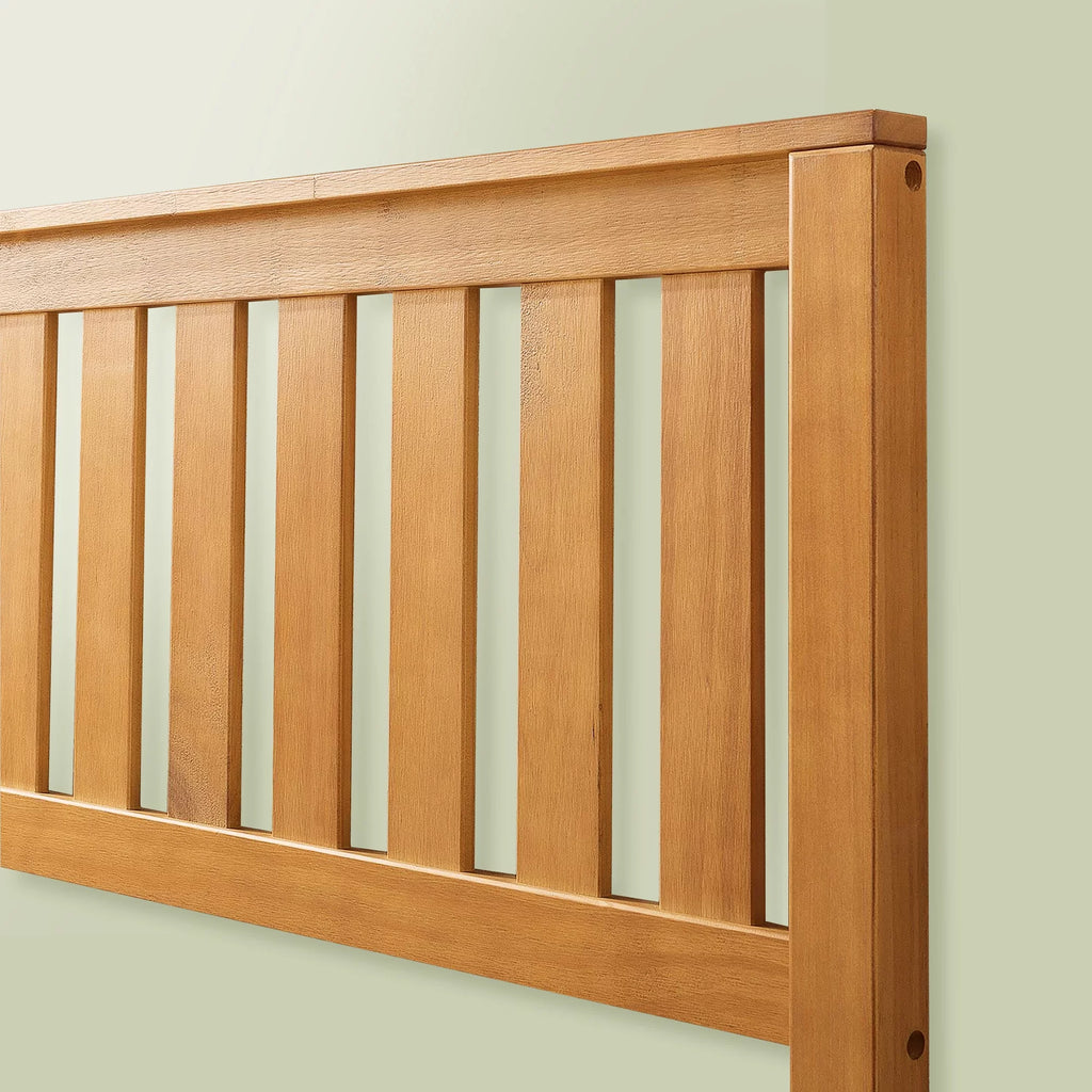 Wood Platform Bed with Headboard O419814