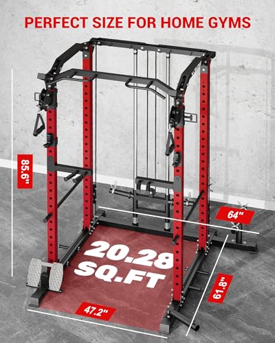 Multi-Function Power Rack with Cable Crossover System H9010