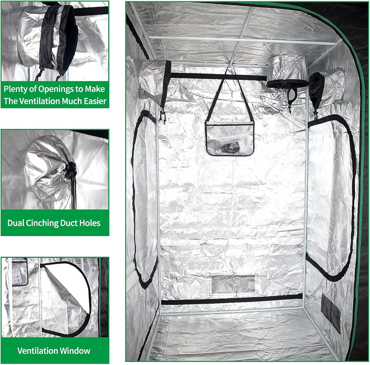 4'x4' 600D Mylar Reflective Grow Tent E4459