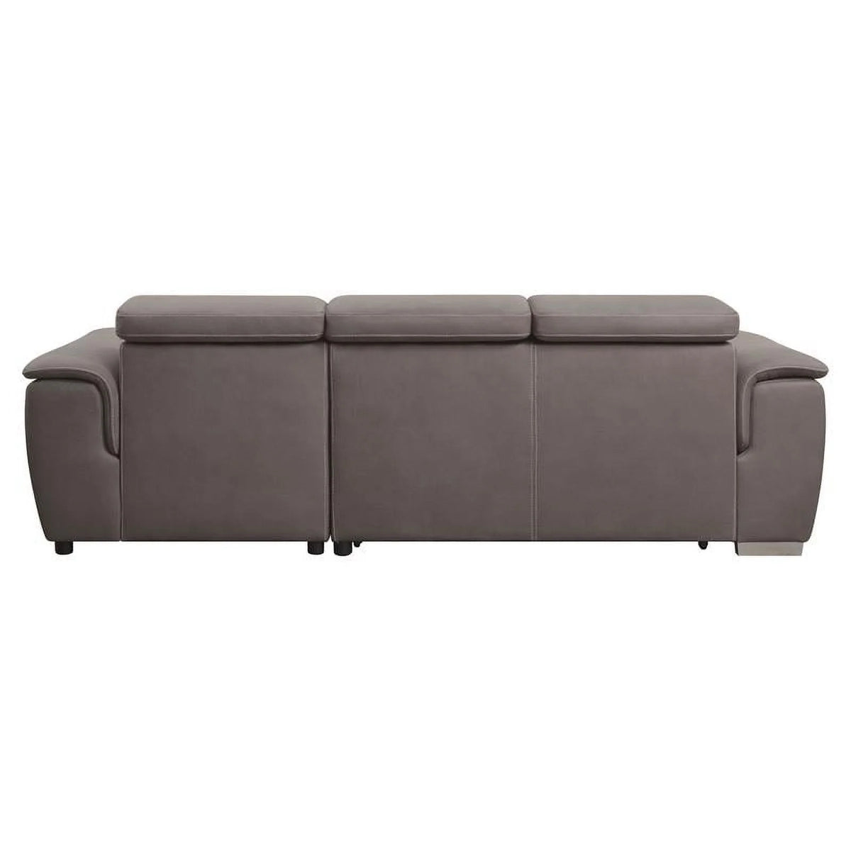 Light Brown Fabric Sleeper Sectional Sofa with Storage J88274