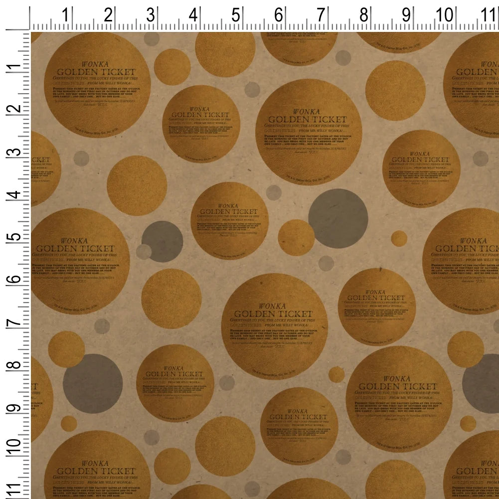 Golden Ticket Kraft Wrapping Paper Roll X99505