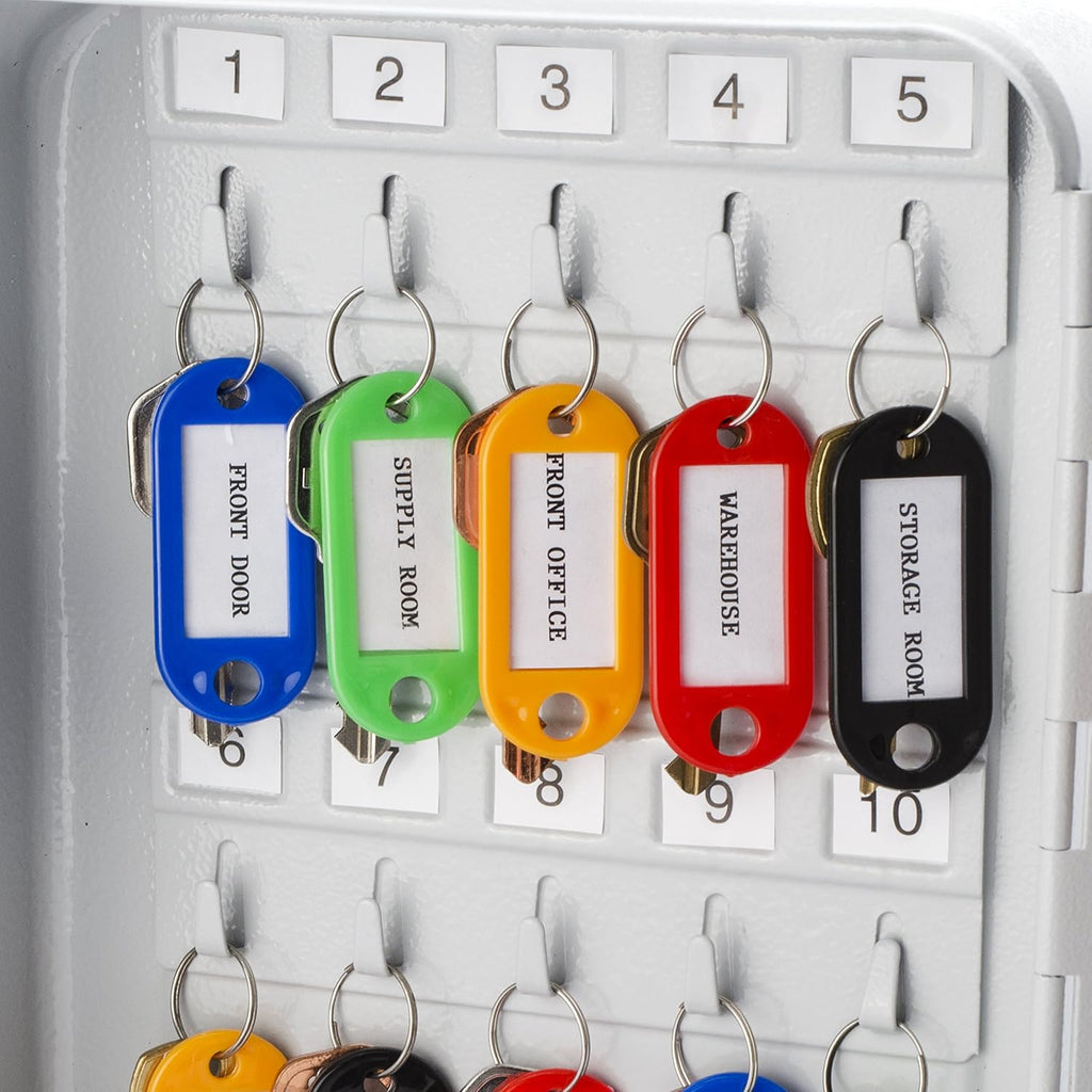 Key Lock 20 Position Key Cabinet Lock Box Grey Pack of 2 W48822