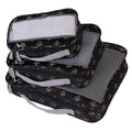 Black Fleur De Lis Packing Cubes 3-Piece Set S743