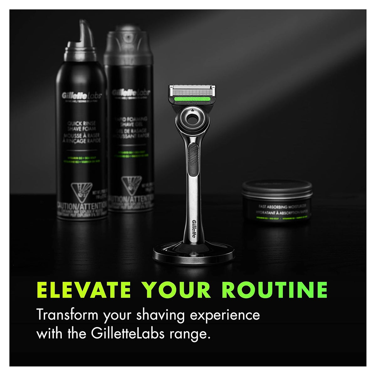 Razors with Exfoliating Bar, Shaving Kit, Includes 1 Handle, 4 Razor Blade Refills, 1 Premium Magnetic Stand R77690