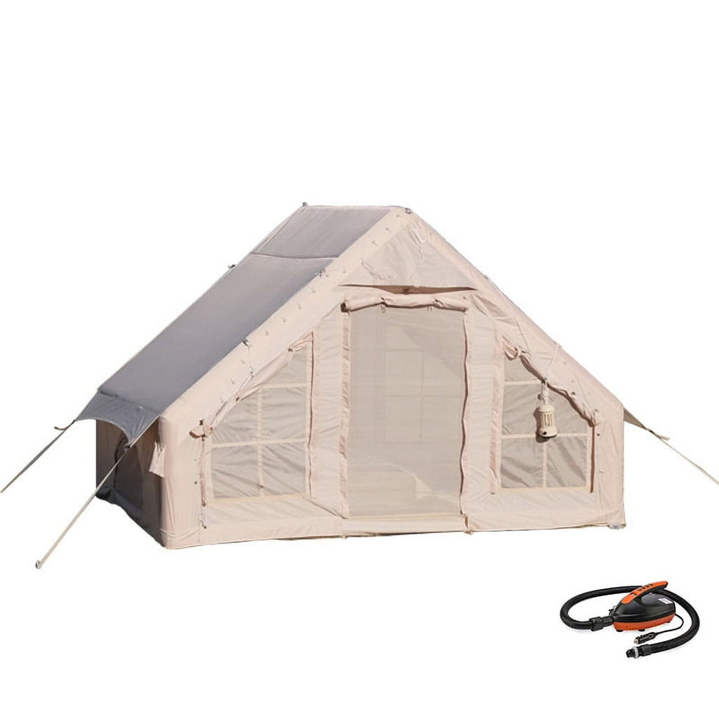 Inflatable Waterproof Windproof Oxford Camping Tent with Electric Pump L202