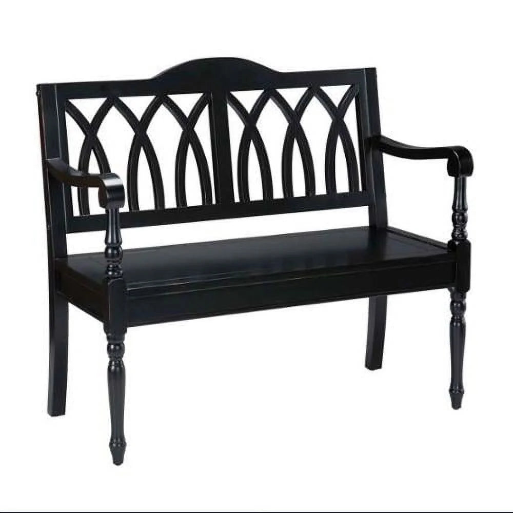 Antique Black Bench P14079